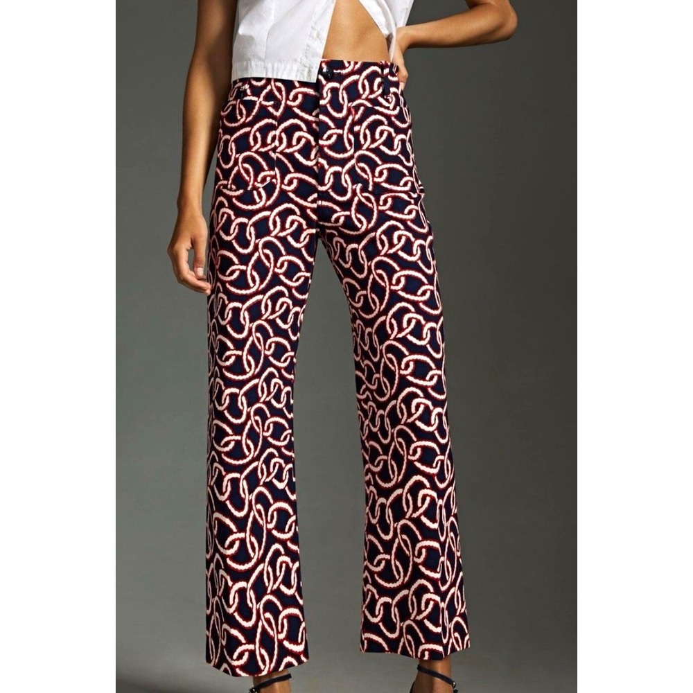 Anthropologie Maeve The Colette Pants Chain Link Women's 30 Retail $118